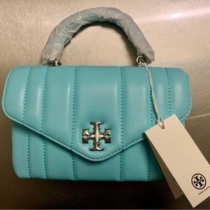 Tory Burch Mini Kira Top-handle bag.